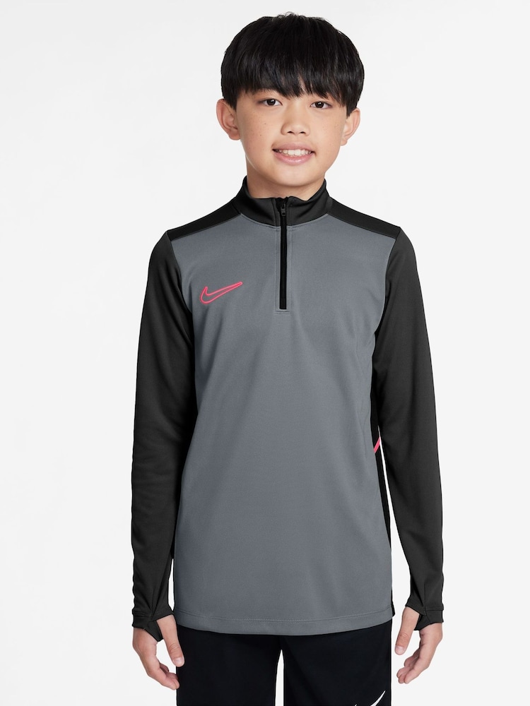 Nike Cool Grey Black Dri-FIT Academy 25 Half Zip Drill Top - Image 1 of 3 Nike Cool Grey Black Dri-FIT Academy 25 Half Zip Drill Top - Image 1 of 3