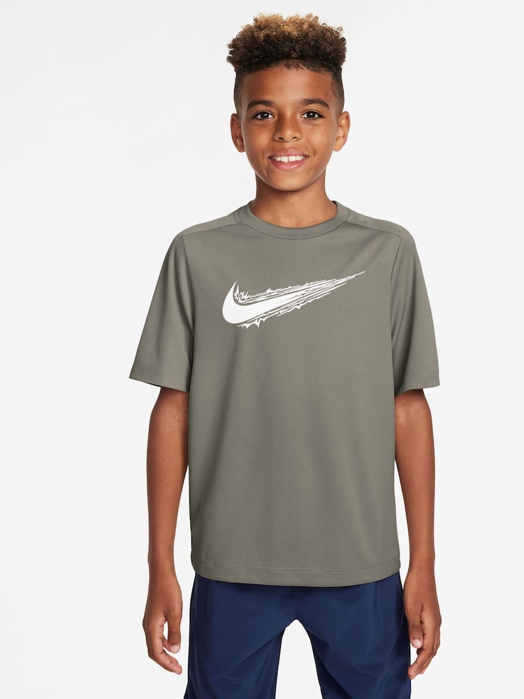 Armeegrün - Nike Dri-FIT Kurzärmliges T-Shirt, Mehrfarbig - Bild 1 von 3
