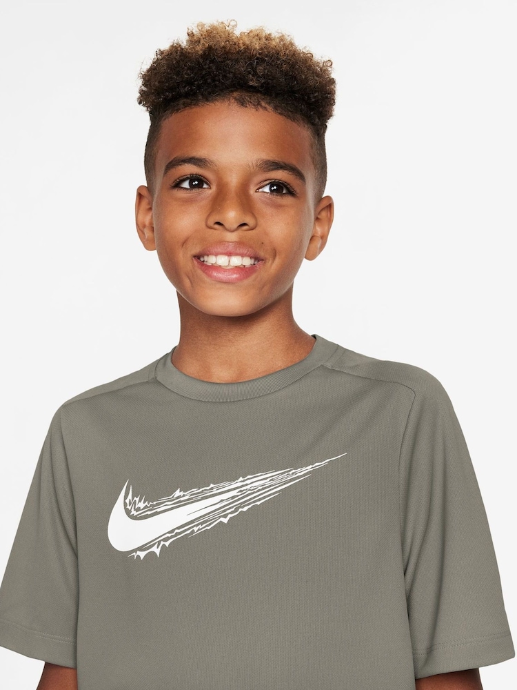 Armeegrün - Nike Dri-FIT Kurzärmliges T-Shirt, Mehrfarbig - Bild 3 von 3