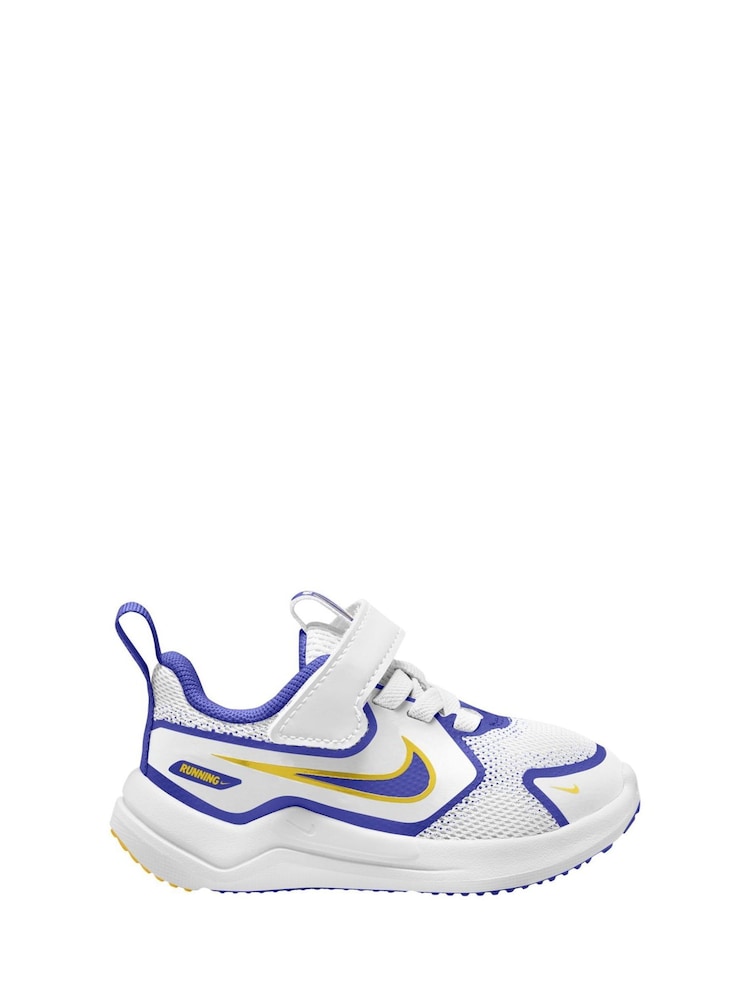 Nike White/Blue Infant Cosmic Running Trainers - Image 1 of 5