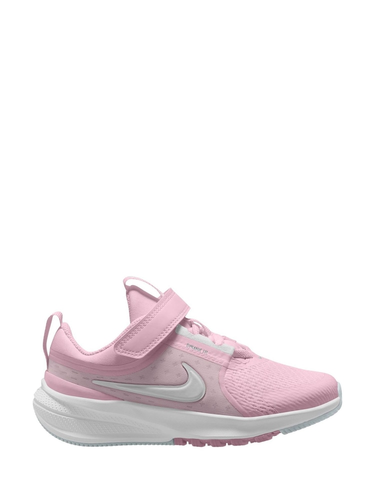 Nike White/Pink Foam Junior Star Runner 5 Trainers - Image 1 of 11