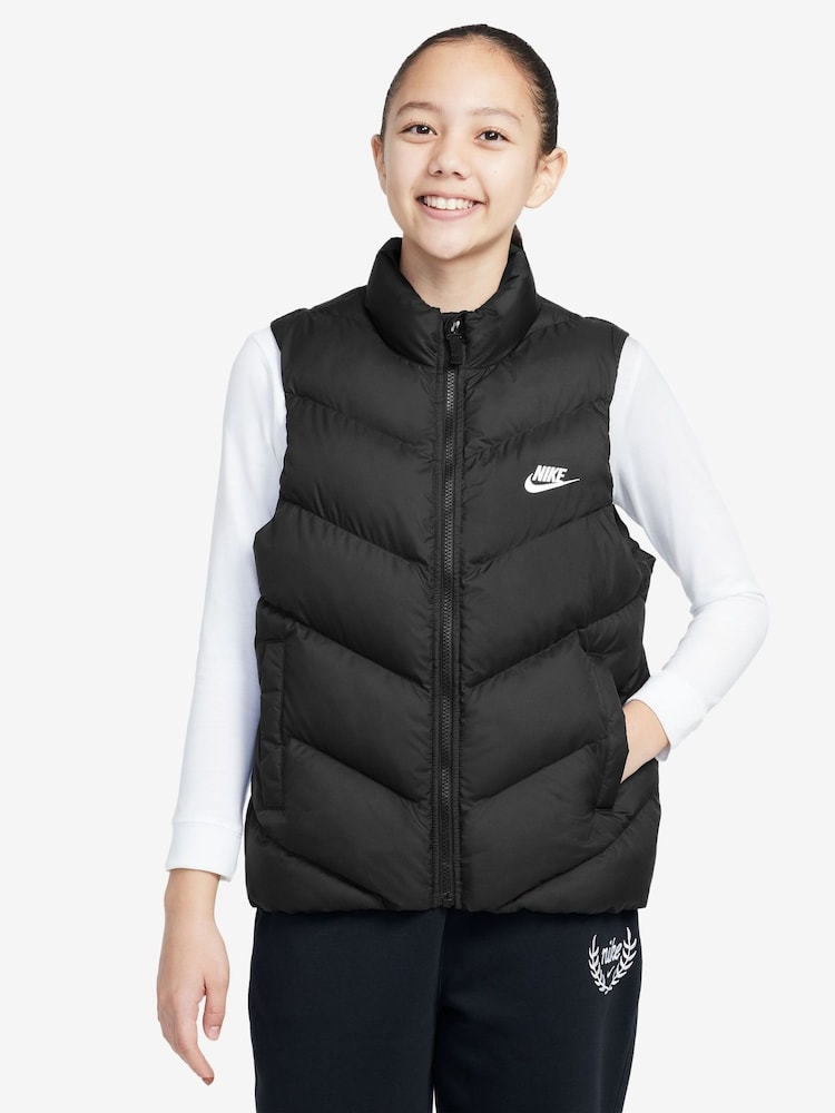 Nike Black Synthetic Filled Padded Gilet - Image 1 of 3
