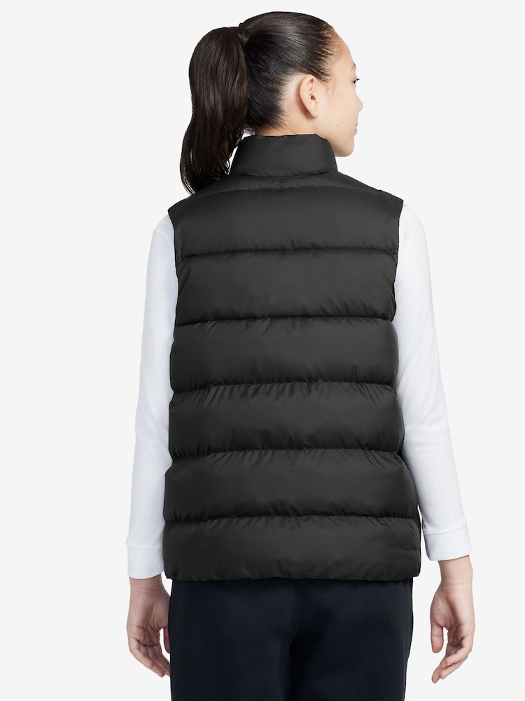 Nike Black Synthetic Filled Padded Gilet - Image 2 of 3