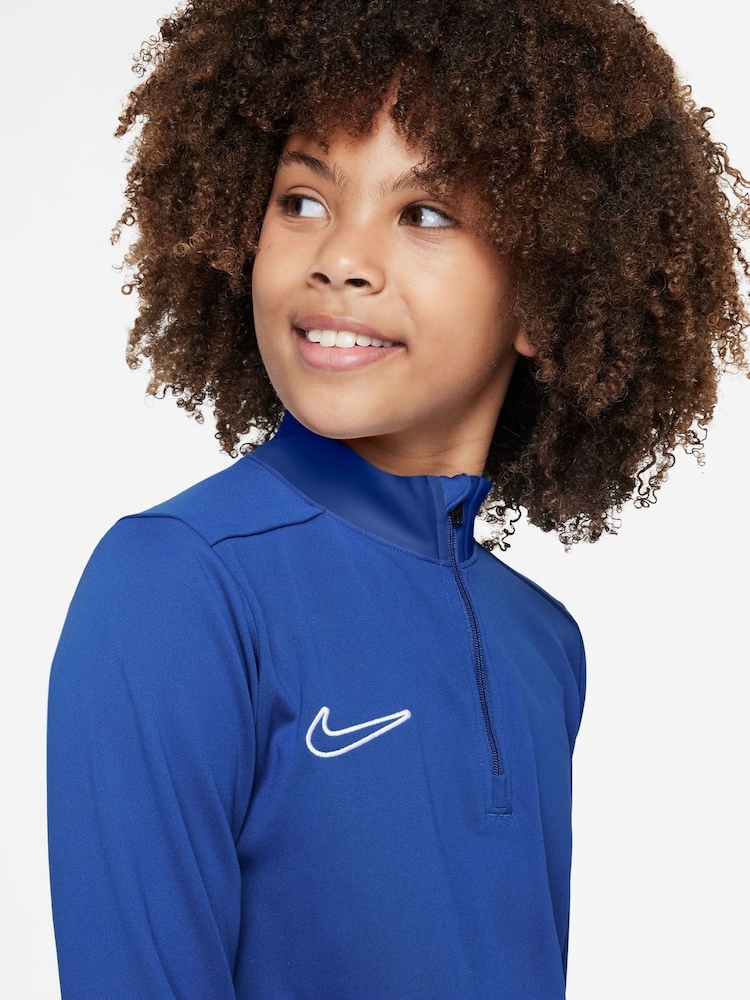 Nike Royal Blue Dri-FIT Academy 25 Half Zip Drill Top - Image 3 of 3