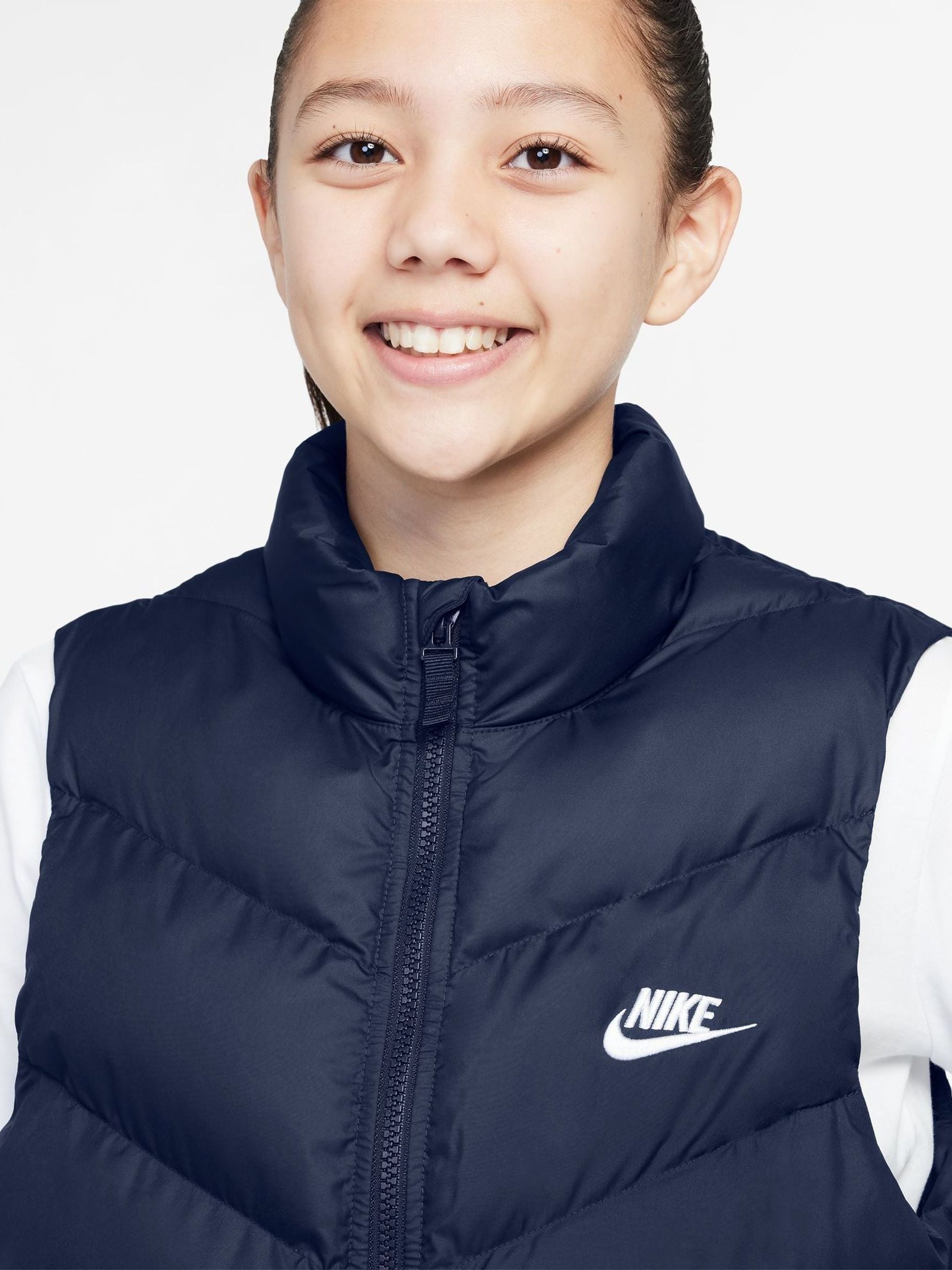 navy nike body warmer