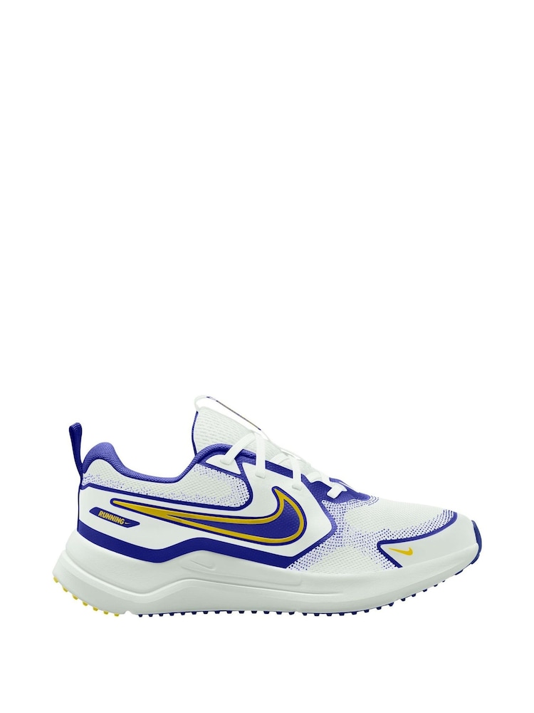 Nike White/Blue Youth Cosmic Running Trainers - Image 1 of 4