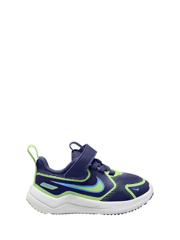 Nike Navy Volt Infant Cosmic Running Trainers - Image 1 of 5