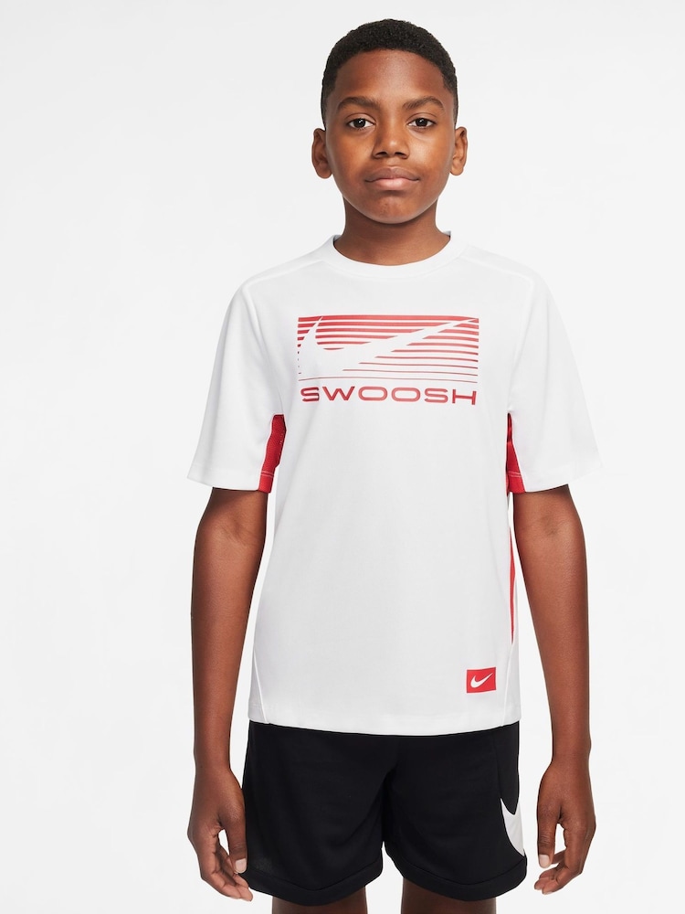 Nike White Multi Dri-FIT Short Sleeve Shirts - Image 1 of 5 Nike White Multi Dri-FIT Short Sleeve Shirts - Image 1 of 5