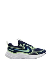 Nike Navy Volt Youth Cosmic Running Trainers - Image 1 of 4