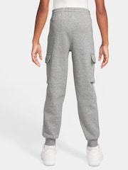 Nike Dark Grey Heather Club+ Poly Taped Cargo Joggers - Image 2 of 3