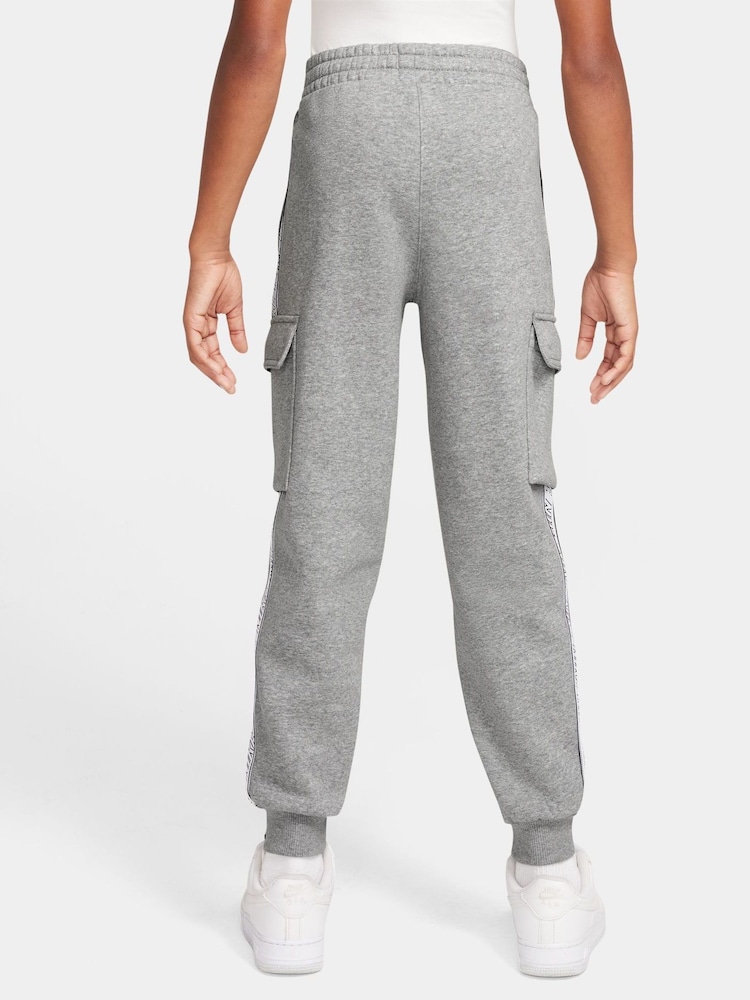Nike Dark Grey Heather Club+ Poly Taped Cargo Joggers - Image 2 of 3