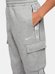 Nike Dark Grey Heather Club+ Poly Taped Cargo Joggers - Image 3 of 3