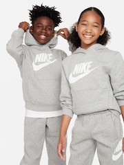 Nike Gray Club Fleece Logo Hoodie - Image 1 of 5