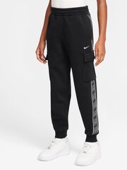Nike Black Club+ Poly Taped Cargo Joggers - Image 1 of 3