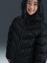 Nike Black Logo Print Padded Jacket - Image 7 of 7