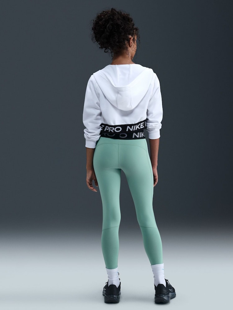 Nike Cannon Green Dri-FIT High Waisted Pro Leggings - Image 2 of 5 Nike Cannon Green Dri-FIT High Waisted Pro Leggings - Image 2 of 5