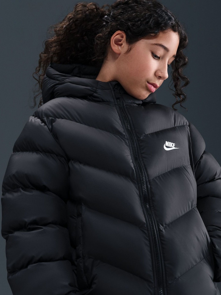 Nike Black Padded Jacket - Image 2 of 6 Nike Black Padded Jacket - Image 2 of 6