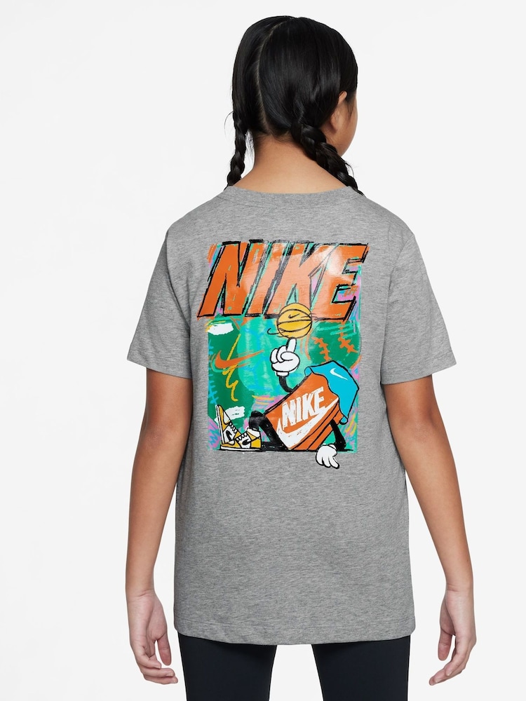 Nike Dark Grey Heather Box Back Print Graphic Print T-Shirt - Image 2 of 3