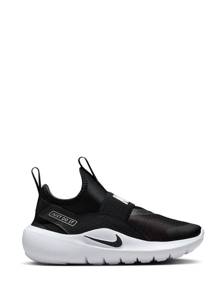 Nike Black/White Junior Flex Runner 4 Trainers - Image 1 of 10 Nike Black/White Junior Flex Runner 4 Trainers - Image 1 of 10