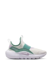 Nike White/Green Pink Youth Flex Runner 4 Trainers - Image 1 of 10