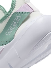 Nike White/Green Pink Youth Flex Runner 4 Trainers - Image 10 of 10