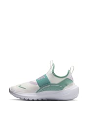 Nike White/Green Pink Youth Flex Runner 4 Trainers - Image 4 of 10