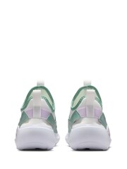 Nike White/Green Pink Youth Flex Runner 4 Trainers - Image 7 of 10