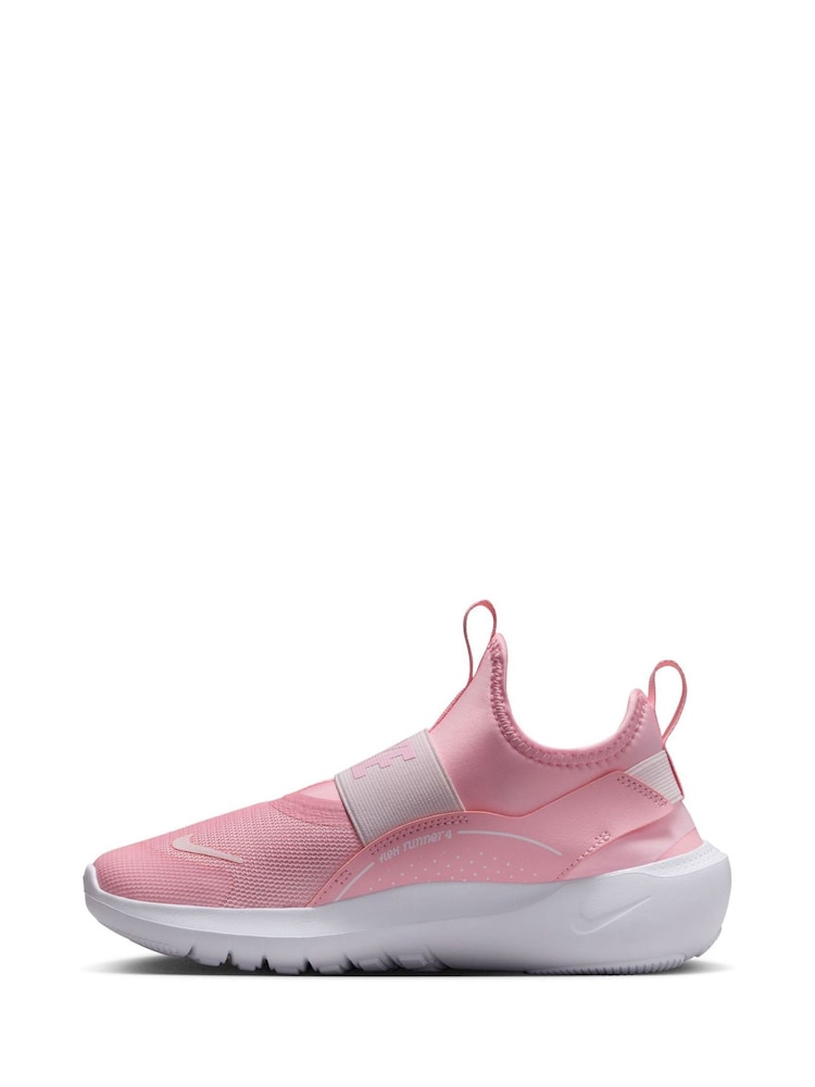 Nike Med Soft Pink Youth Flex Runner 4 Trainers - Image 2 of 11 Nike Med Soft Pink Youth Flex Runner 4 Trainers - Image 2 of 11