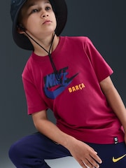 Nike Red FC Barcelona Future Graphic T-Shirt - Image 3 of 6
