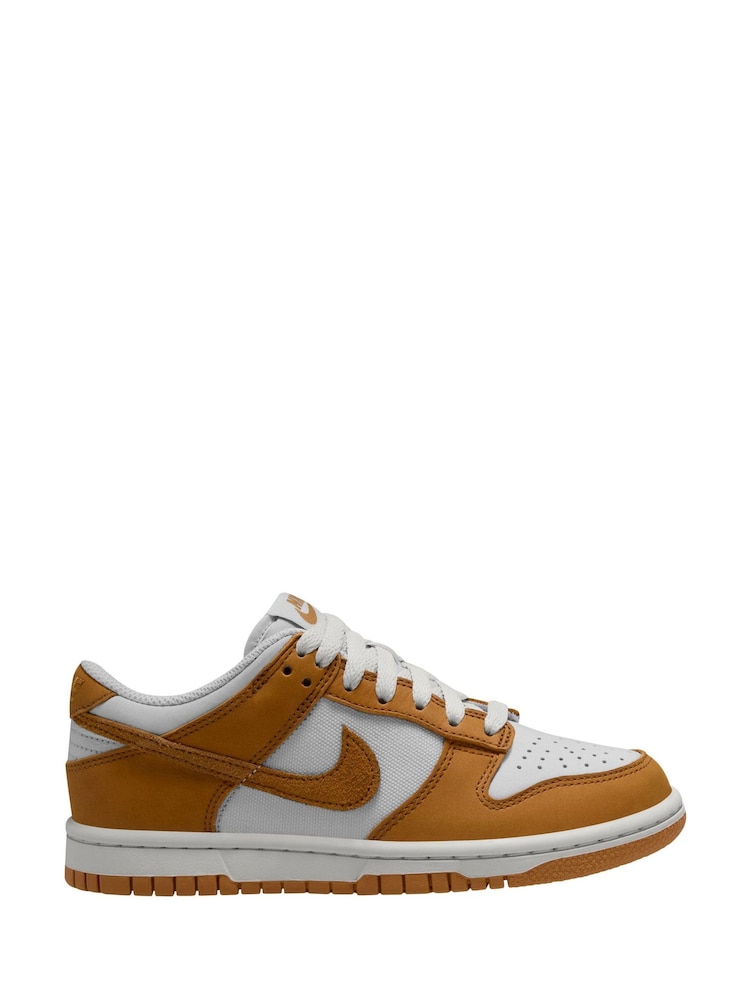 Nike Ochre Yellow White Youth Dunk Low Trainers - Image 1 of 4