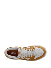 Nike Ochre Yellow White Youth Dunk Low Trainers - Image 3 of 4