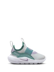 Nike White/Green Pink Infant Flex Runner 4 Trainers - Image 1 of 9