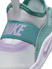 Nike White/Green Pink Infant Flex Runner 4 Trainers - Image 8 of 9