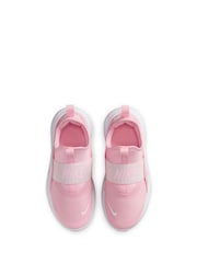 Nike Med Soft Pink Junior Flex Runner 4 Trainers - Image 6 of 10