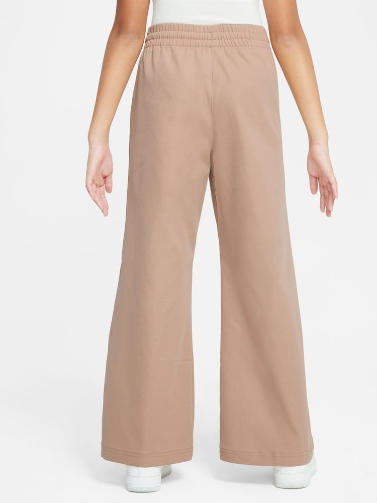 Nike Natural Hemp Sportswear Woven Wide Leg Trousers - Image 1 of 3 Nike Natural Hemp Sportswear Woven Wide Leg Trousers - Image 1 of 3