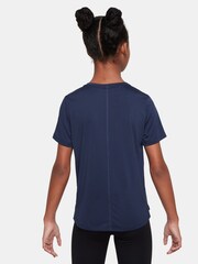 Nike Midnight Navy Pro Dri-FIT Veneer One Short Sleeve T-Shirt - Image 2 of 3