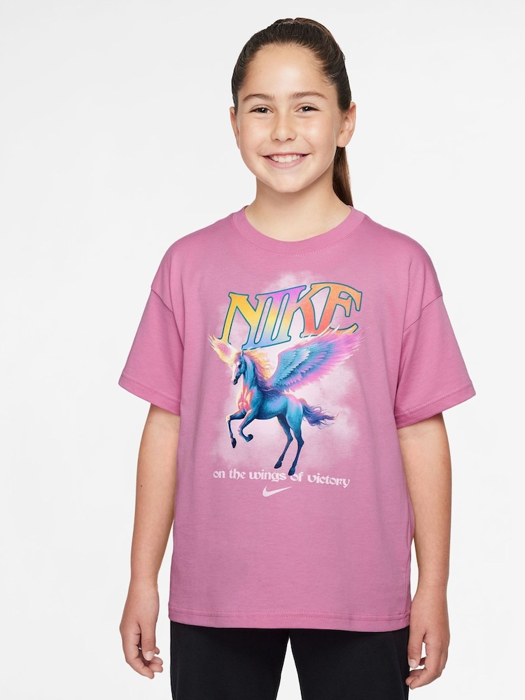 Nike Flamingo Pink Take Flight Photographic Print T-Shirt - Image 1 of 3