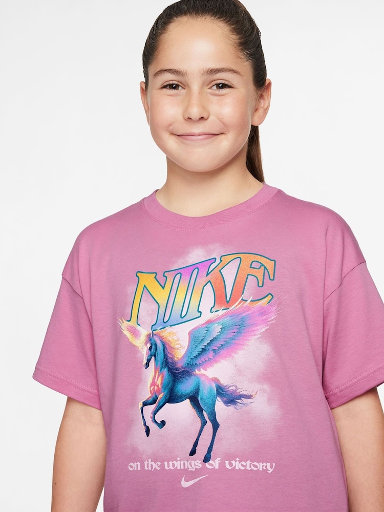 Nike Flamingo Pink Take Flight Photographic Print T-Shirt - Image 2 of 3