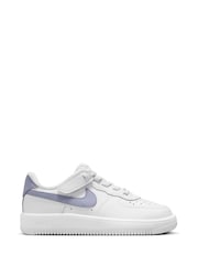 Nike White Ghost Grey Junior Air Force 1 Easy On Trainers - Image 1 of 10