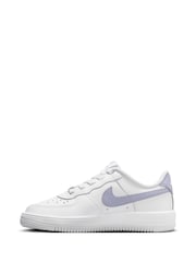 Nike White Ghost Grey Junior Air Force 1 Easy On Trainers - Image 2 of 10