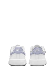 Nike White Ghost Grey Junior Air Force 1 Easy On Trainers - Image 7 of 10