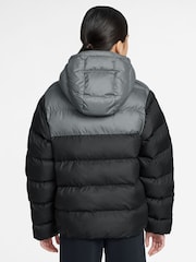 Nike Black Colour Block Puffer Jacket - Image 2 of 3