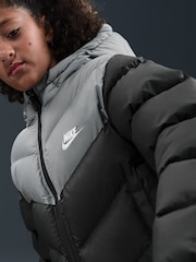 Nike Black Colour Block Puffer Jacket - Image 5 of 7