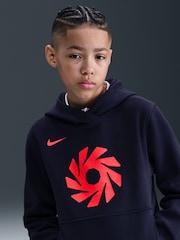 Nike Blue Erling Haaland Club Fleece Hoodie - Image 3 of 5
