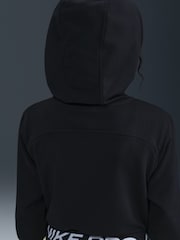 Nike Black Pro Dri-FIT Cropped Fleece Hoodie - Image 4 of 5