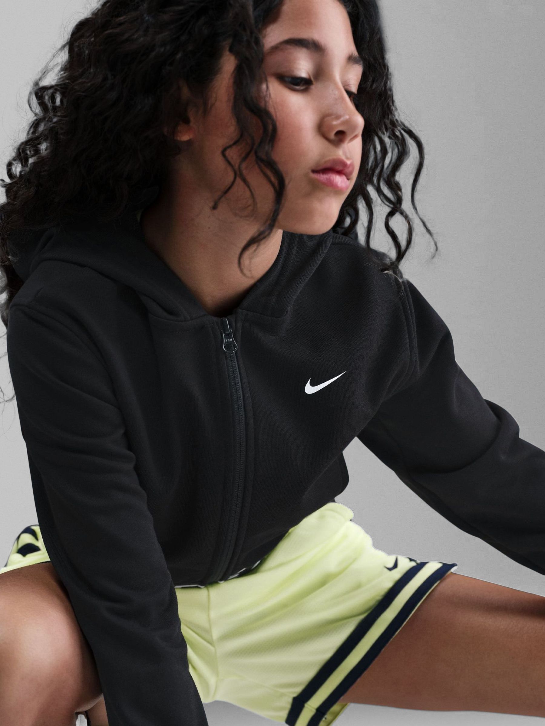cropped black nike hoodie