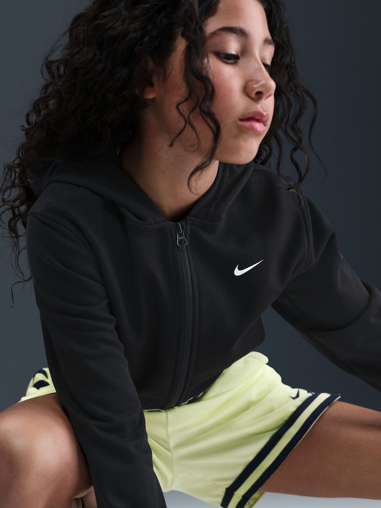 Nike Black Pro Dri-FIT Cropped Fleece Hoodie - Image 5 of 5