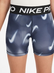 Nike Midnight Navy Pro Dri-FIT Veneer Printed 5-Inch Shorts - Image 1 of 4