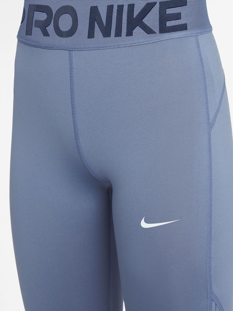 Nike World Indigo Blue Pro Dri-FIT Leggings - Image 3 of 3