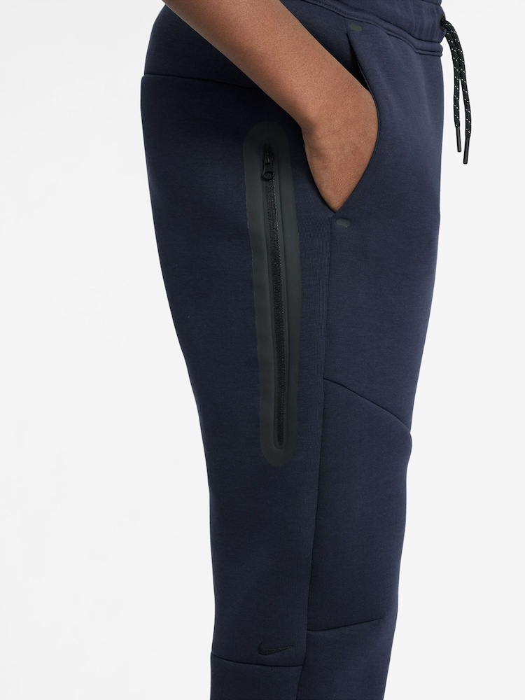Nike Blue Tech Fleece Joggers - Image 3 of 3